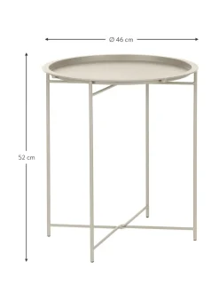 Mesa Auxiliar Con Bandeja Redonda De Metal Sangro