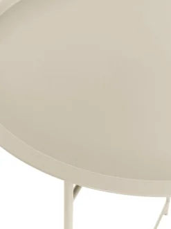 Mesa Auxiliar Con Bandeja Redonda De Metal Sangro