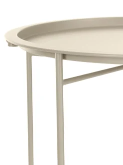 Mesa Auxiliar Con Bandeja Redonda De Metal Sangro