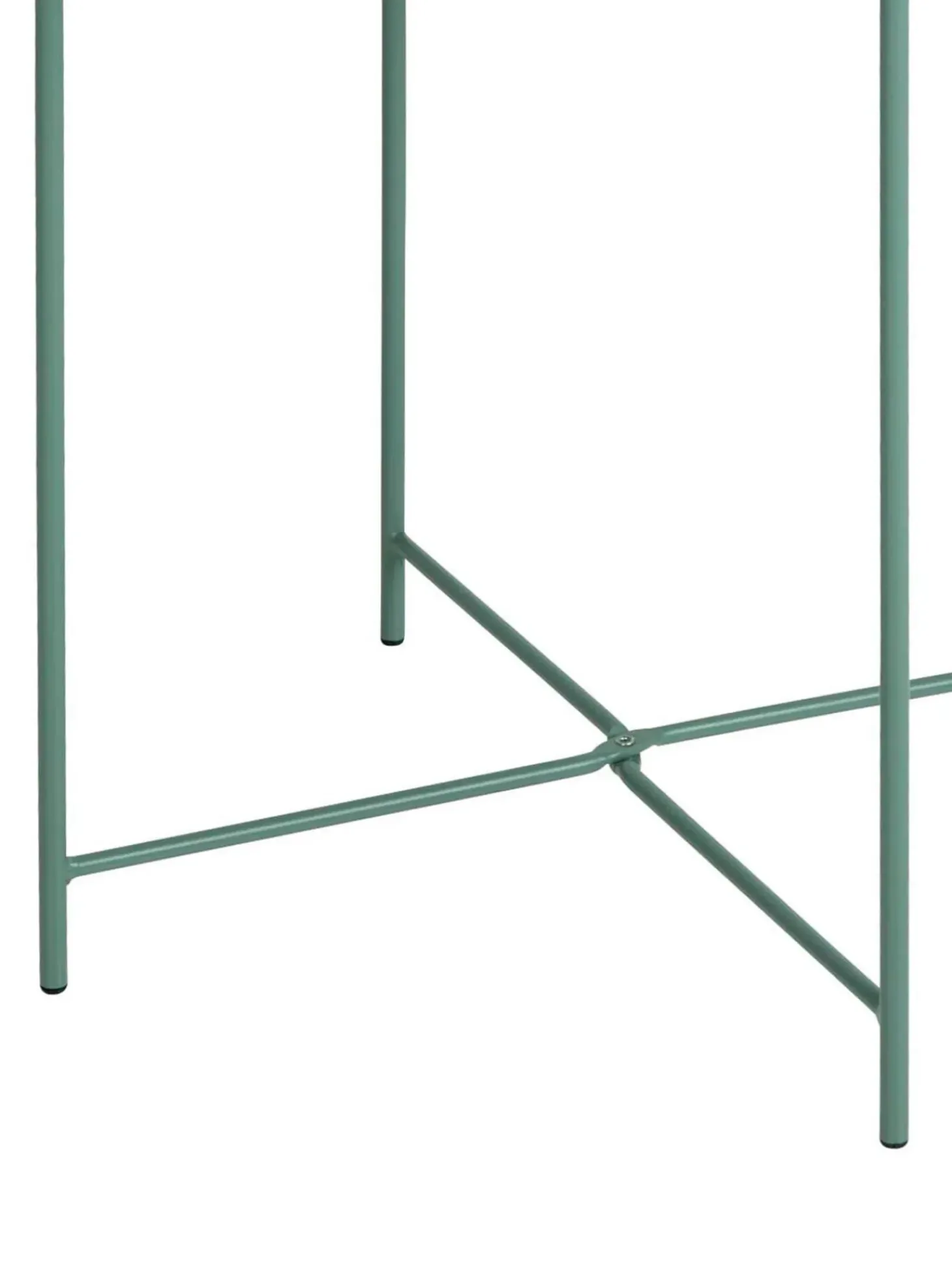 Mesa Auxiliar Con Bandeja Redonda De Metal Sangro