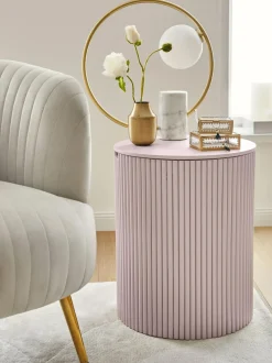 Mesa Auxiliar De Madera Nele, Con Funcion De Almacenamiento