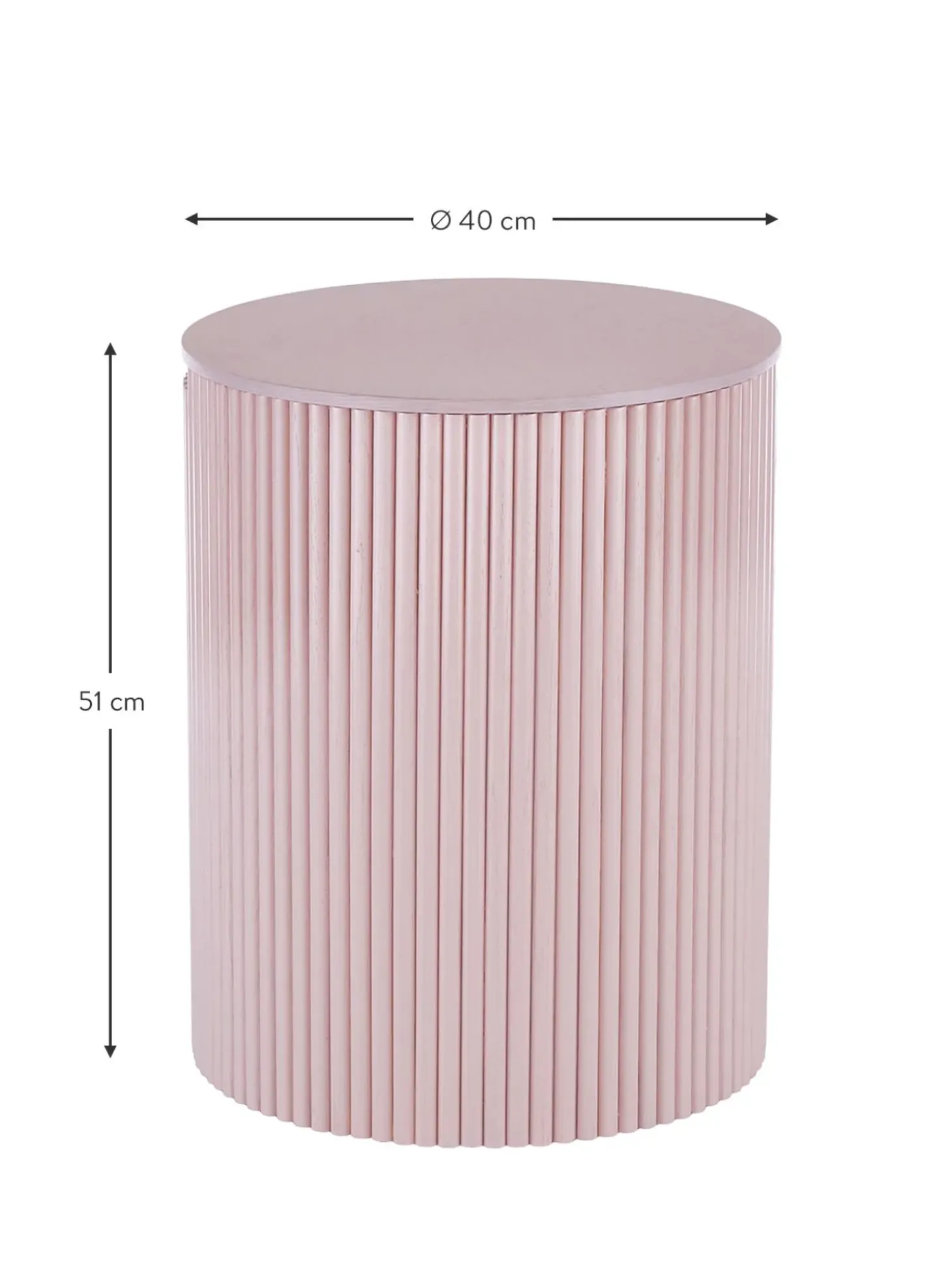 Mesa Auxiliar De Madera Nele, Con Funcion De Almacenamiento