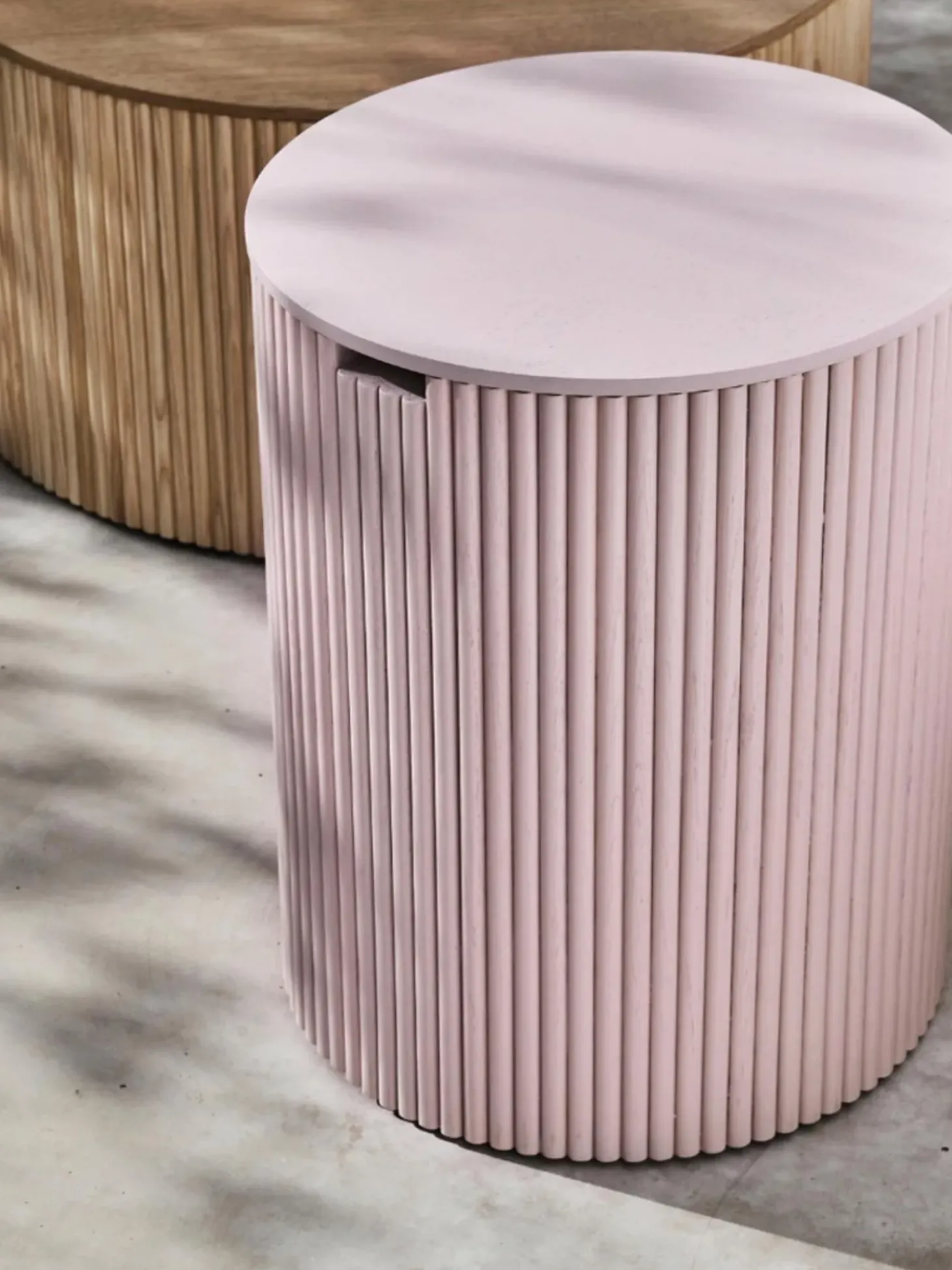 Mesa Auxiliar De Madera Nele, Con Funcion De Almacenamiento