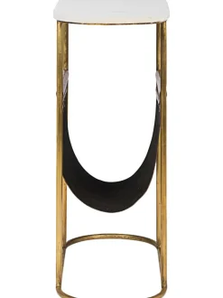 Mesa Auxiliar De Marmol Marmol, Con Revistero