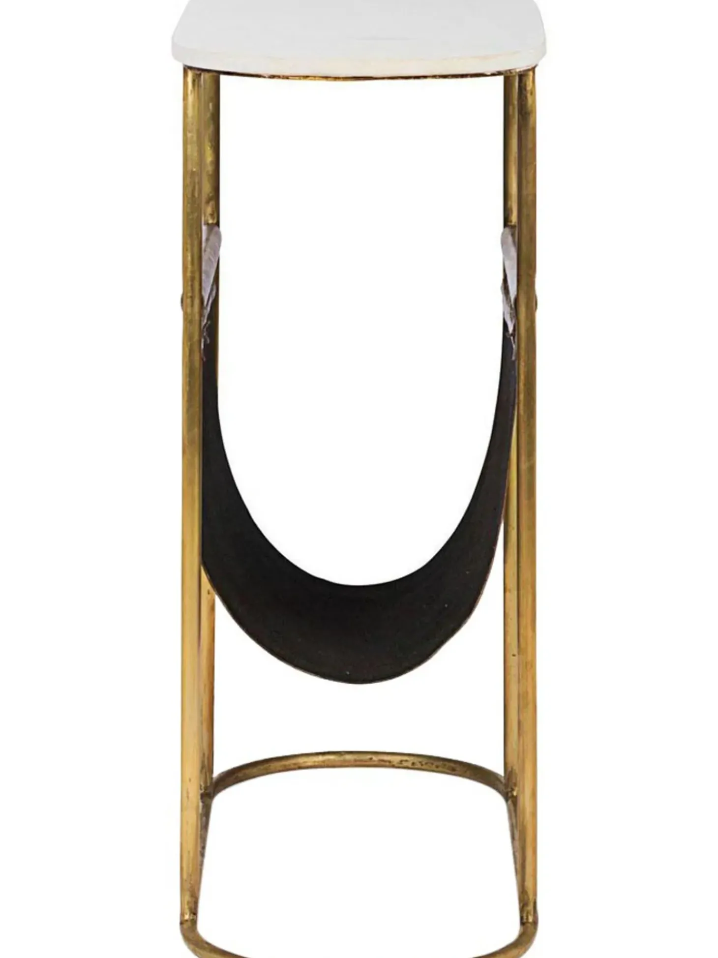 Mesa Auxiliar De Marmol Marmol, Con Revistero