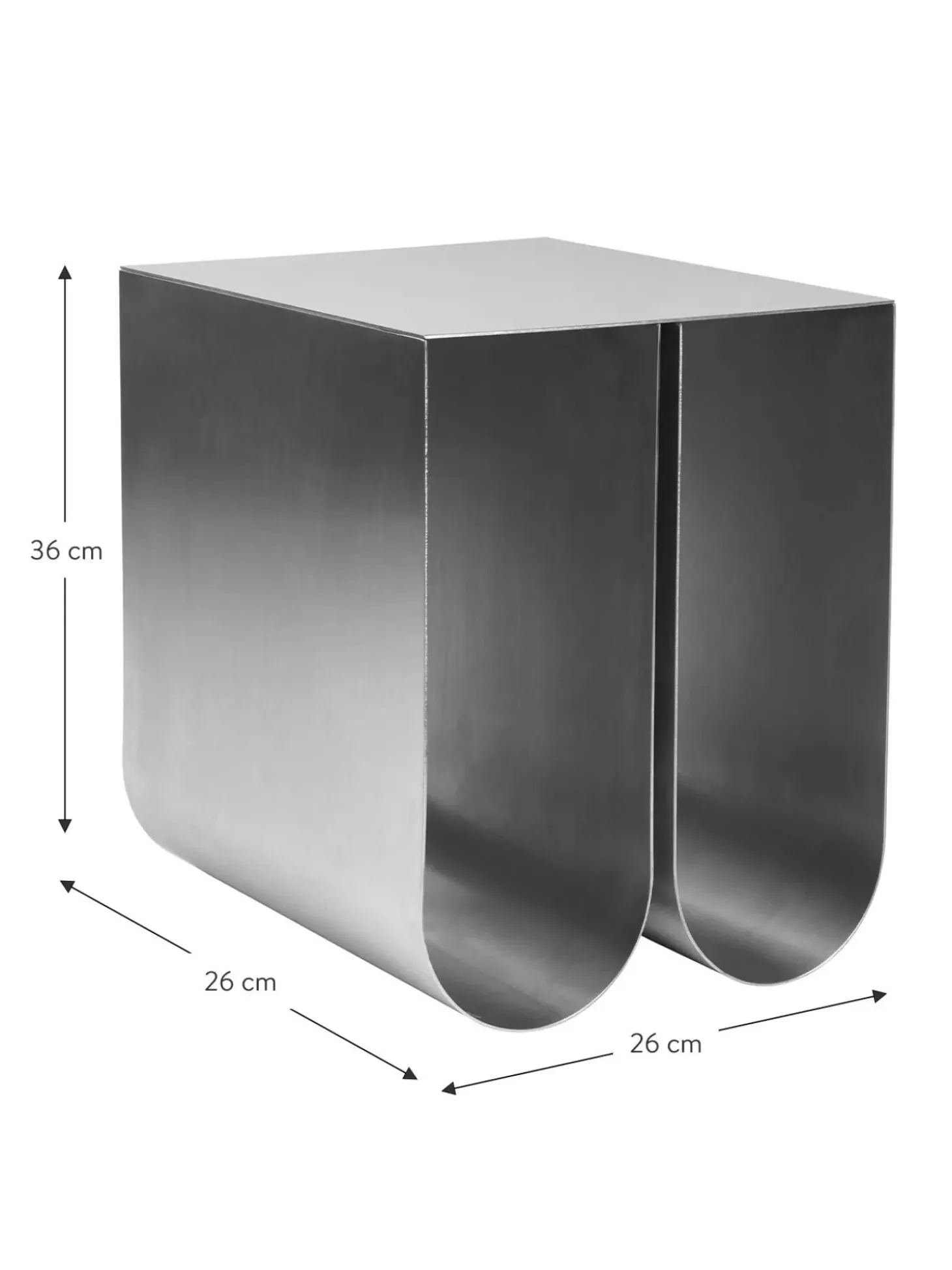 Mesa Auxiliar De Metal Curved