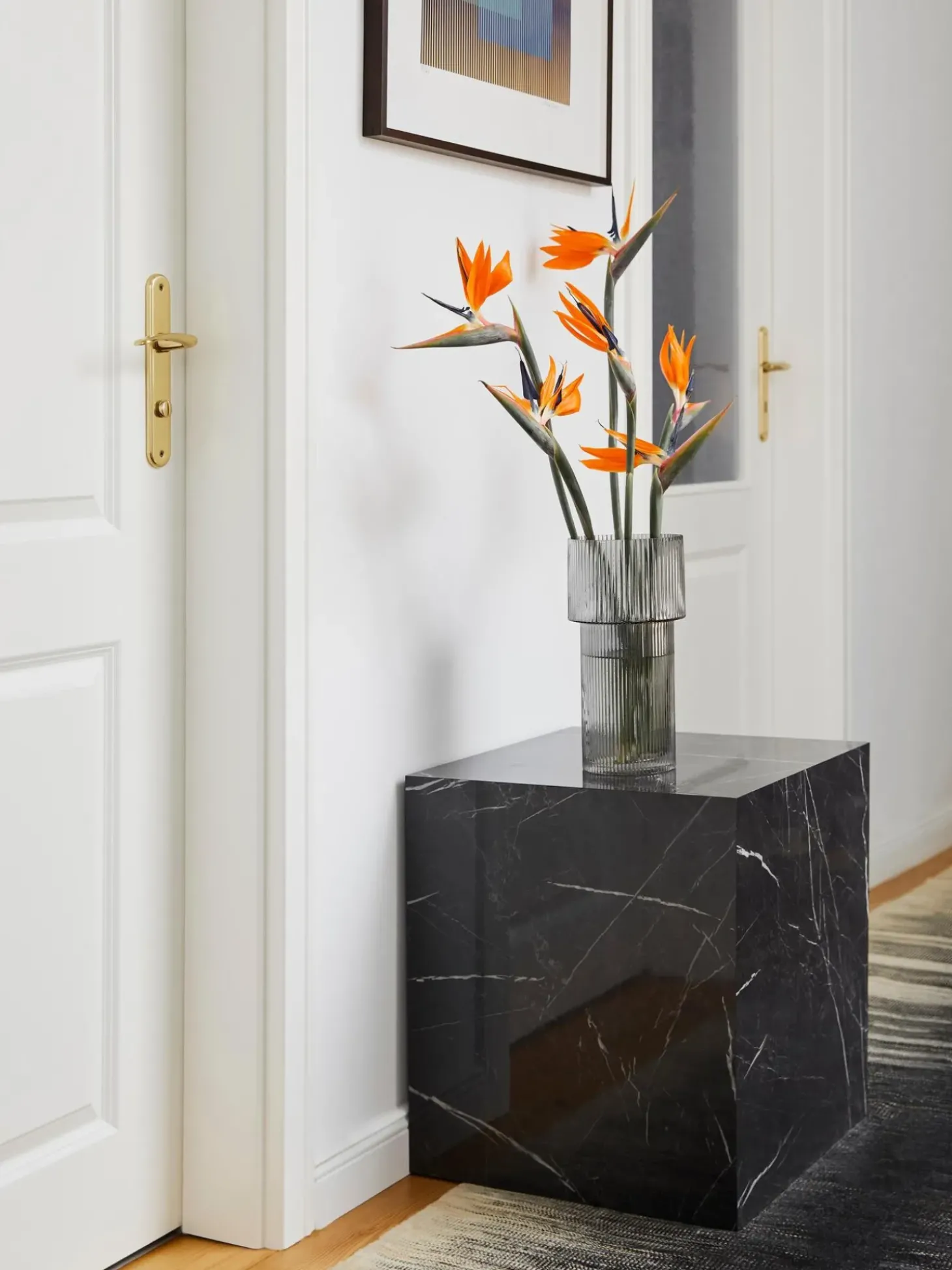 Mesa Auxiliar En Look Marmol Lesley