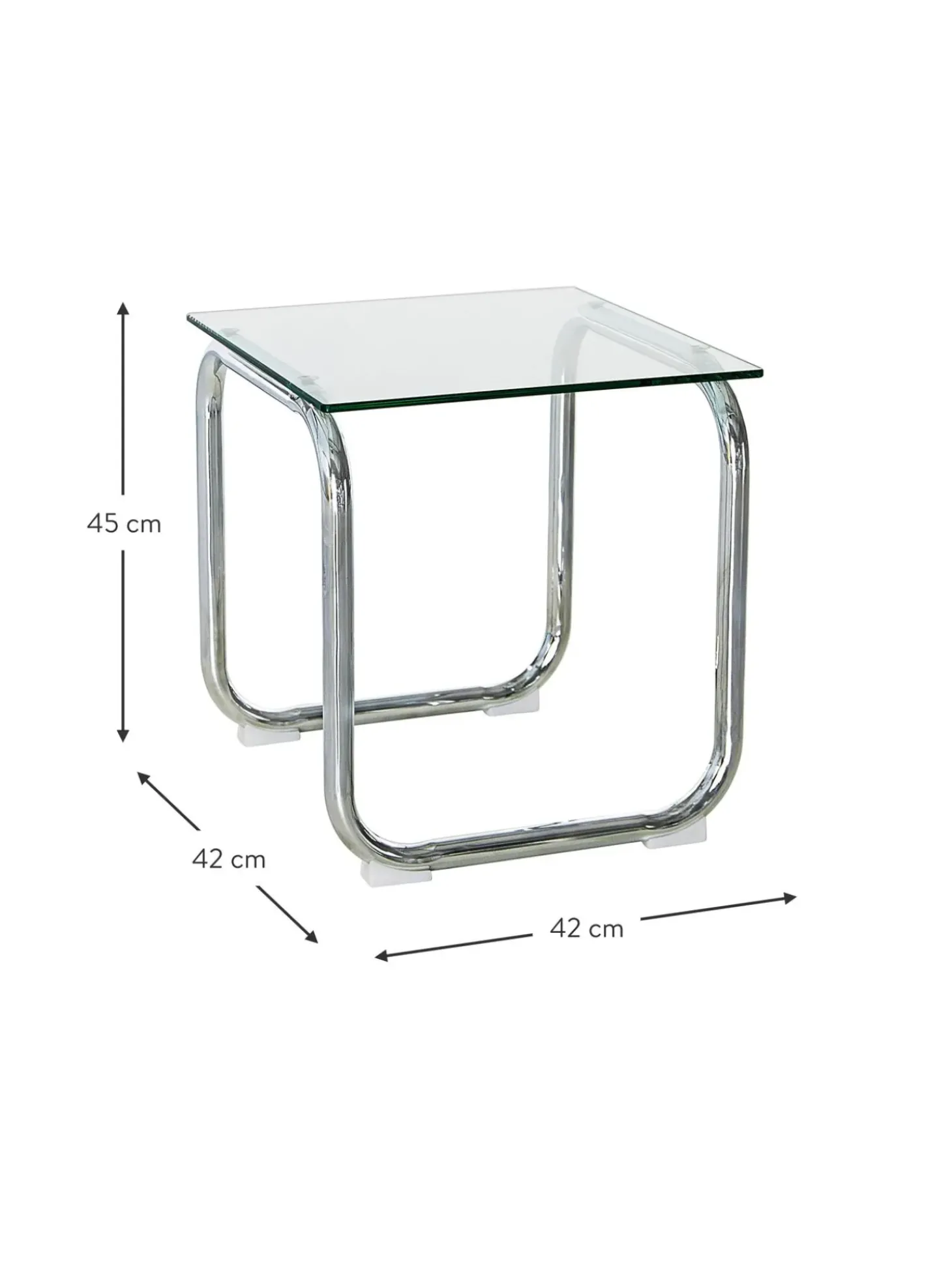 Mesa Auxiliar Lulu, Tablero De Vidrio