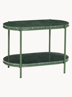 Mesa Auxiliar Ovalada De Marmol Nusa