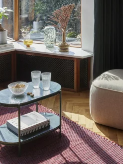 Mesa Auxiliar Ovalada De Marmol Nusa