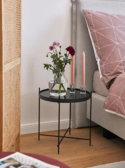 Mesa Auxiliar Plegable Cupid, Tablero De Cristal