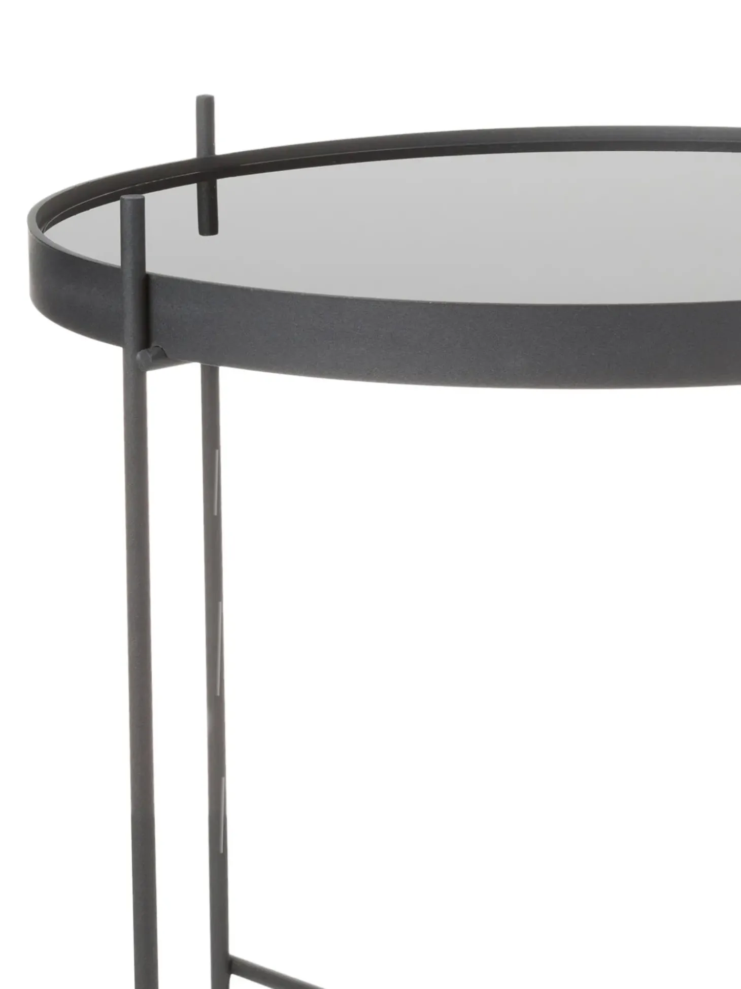 Mesa Auxiliar Plegable Cupid, Tablero De Cristal