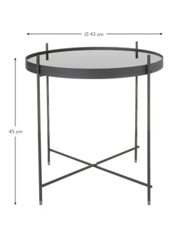 Mesa Auxiliar Plegable Cupid, Tablero De Cristal