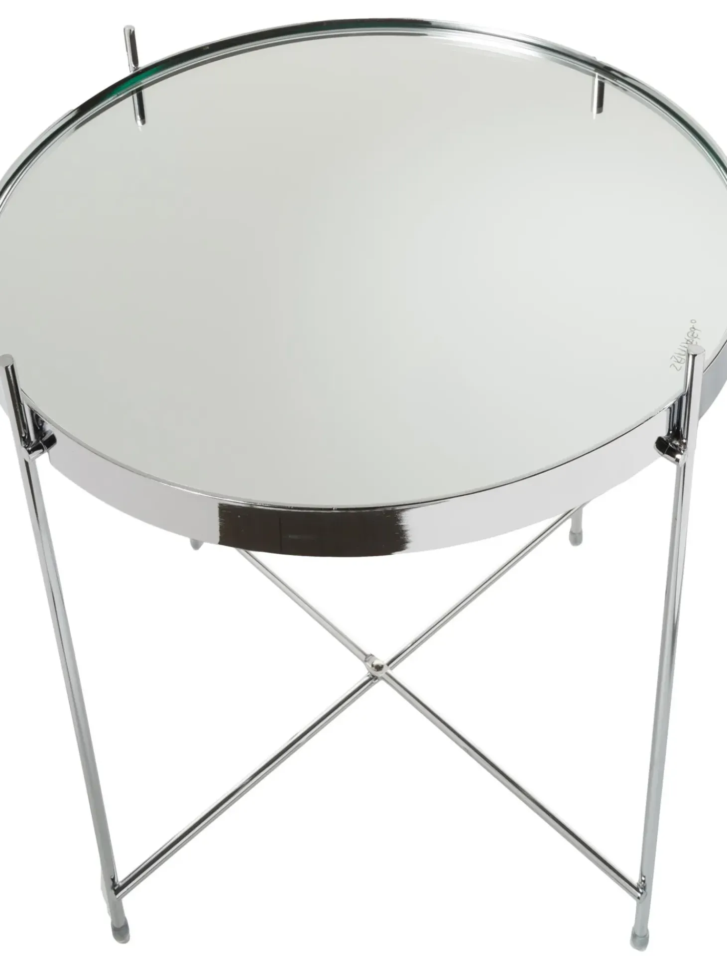 Mesa Auxiliar Plegable Cupid, Tablero De Cristal