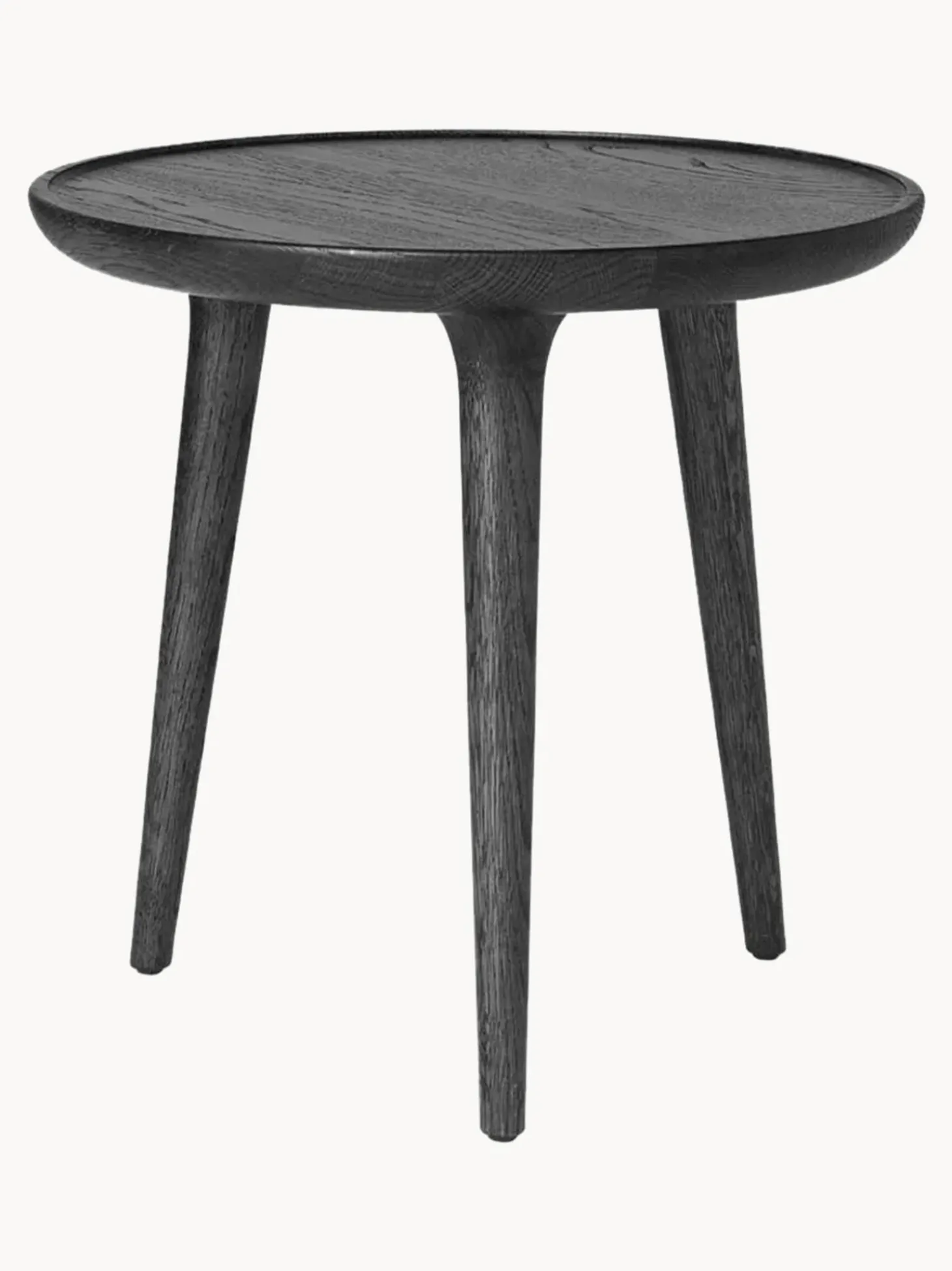 Mesa Auxiliar Redonda Artesanal De Madera De Roble Accent