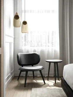 Mesa Auxiliar Redonda Artesanal De Madera De Roble Accent