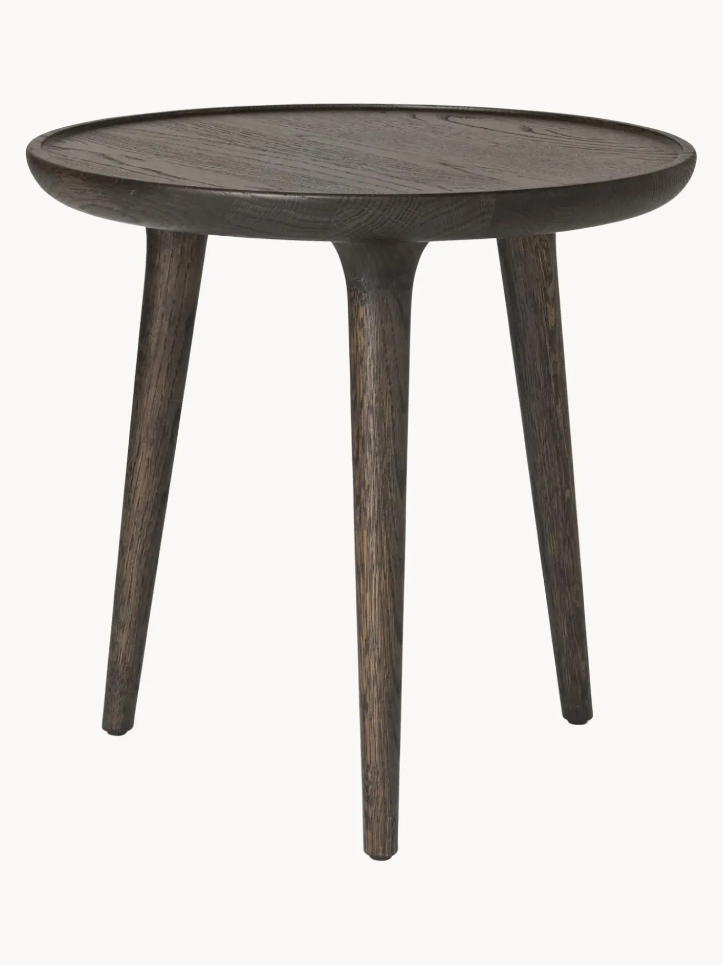 Mesa Auxiliar Redonda Artesanal De Madera De Roble Accent