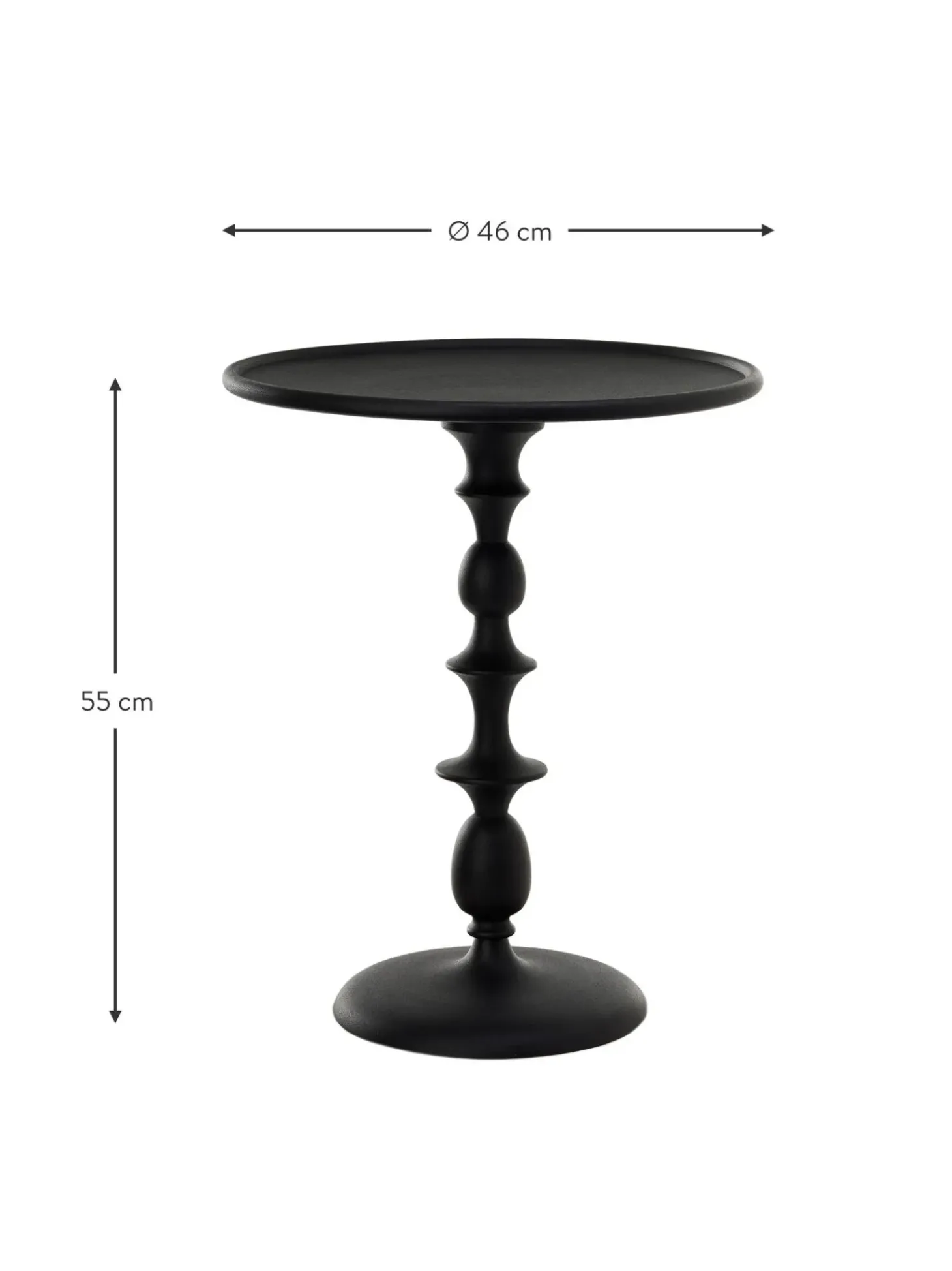 Mesa Auxiliar Redonda De Metal Classic