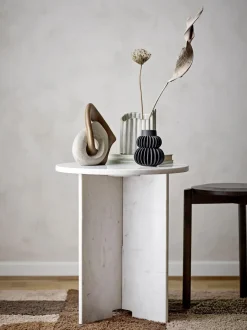 Mesa Auxiliar Redonda De Marmol Jasmina