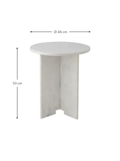 Mesa Auxiliar Redonda De Marmol Jasmina