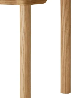 Mesa Auxiliar Redonda De Madera De Roble Woody