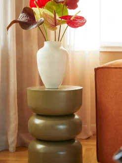 Mesa Auxiliar Redonda De Metal Alma