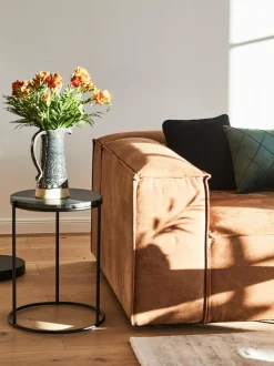 Mesa Auxiliar Redonda De Marmol Ella