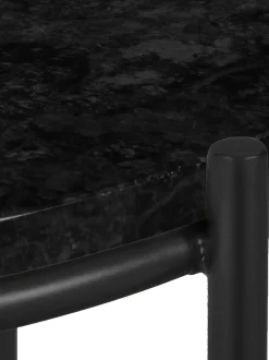 Mesa Auxiliar Redonda De Marmol Ella