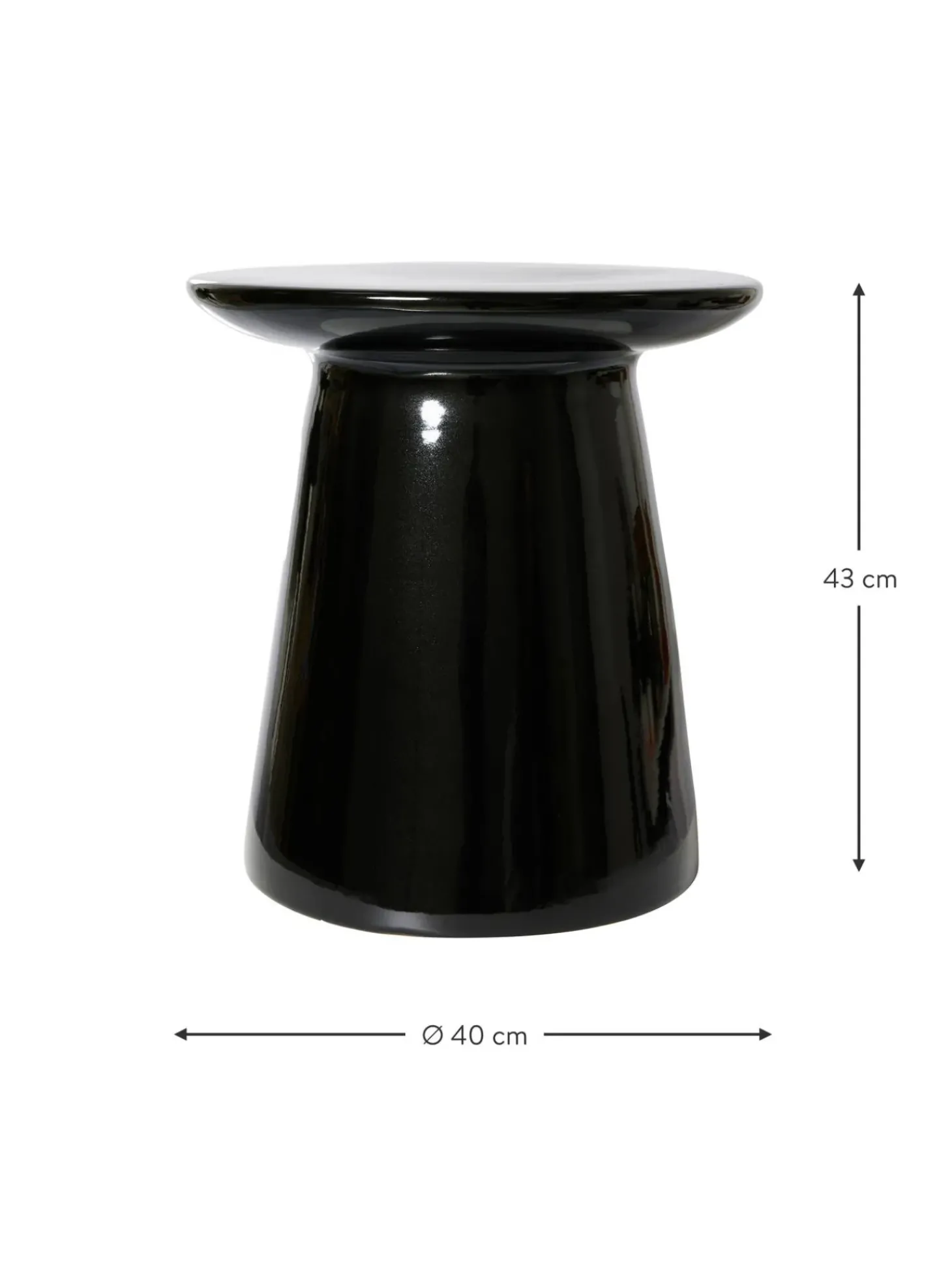 Mesa Auxiliar Redonda De Gres Earthenware