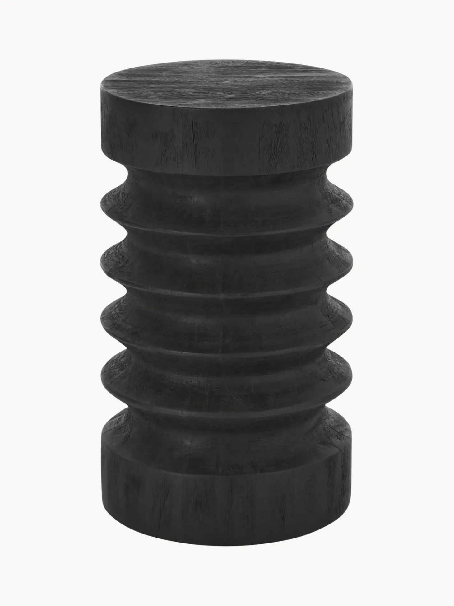 Mesa Auxiliar Redonda De Madera De Mango Ringo