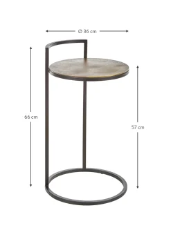 Mesa Auxiliar Redonda De Metal Circle