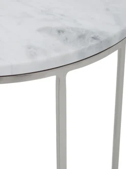 Mesa Auxiliar Redonda De Marmol Alys