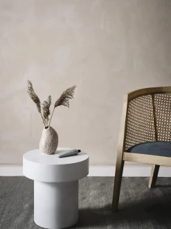 Mesa Auxiliar Redonda De Madera De Mango Baratti