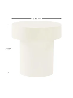 Mesa Auxiliar Redonda De Madera De Mango Baratti