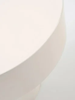 Mesa Auxiliar Redonda De Madera De Mango Baratti