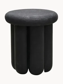 Mesa Auxiliar Redonda De Madera De Mango Phant