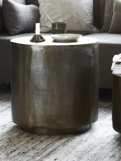 Mesa Auxiliar Redonda De Metal Rota