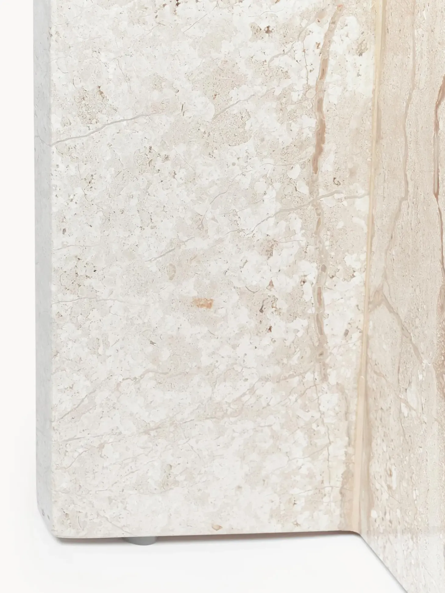 Mesa Auxiliar Redonda De Travertino Marisa