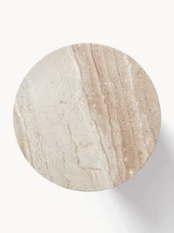 Mesa Auxiliar Redonda De Travertino Marisa