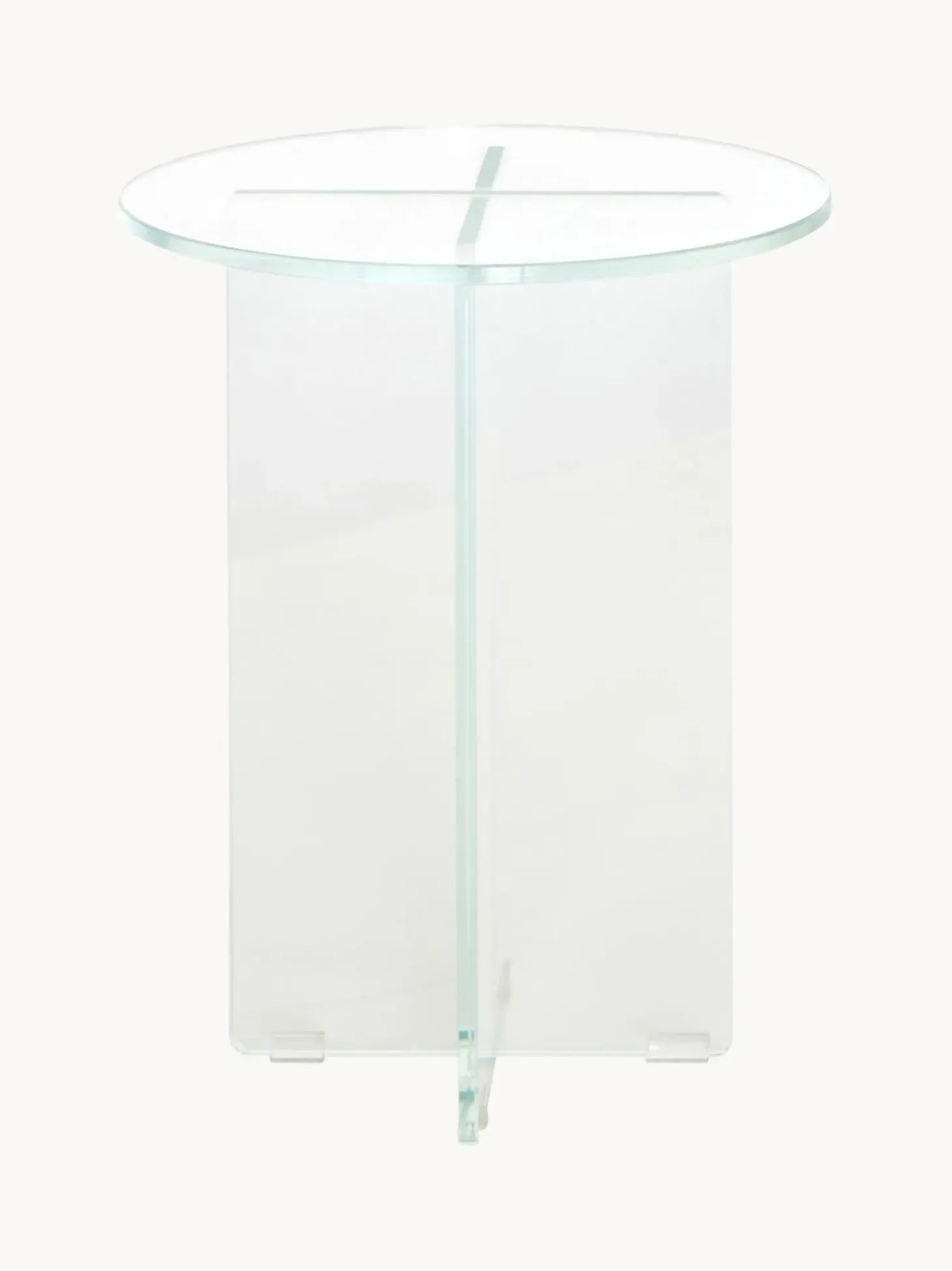 Mesa Auxiliar Redonda Iris, Tablero De Vidrio