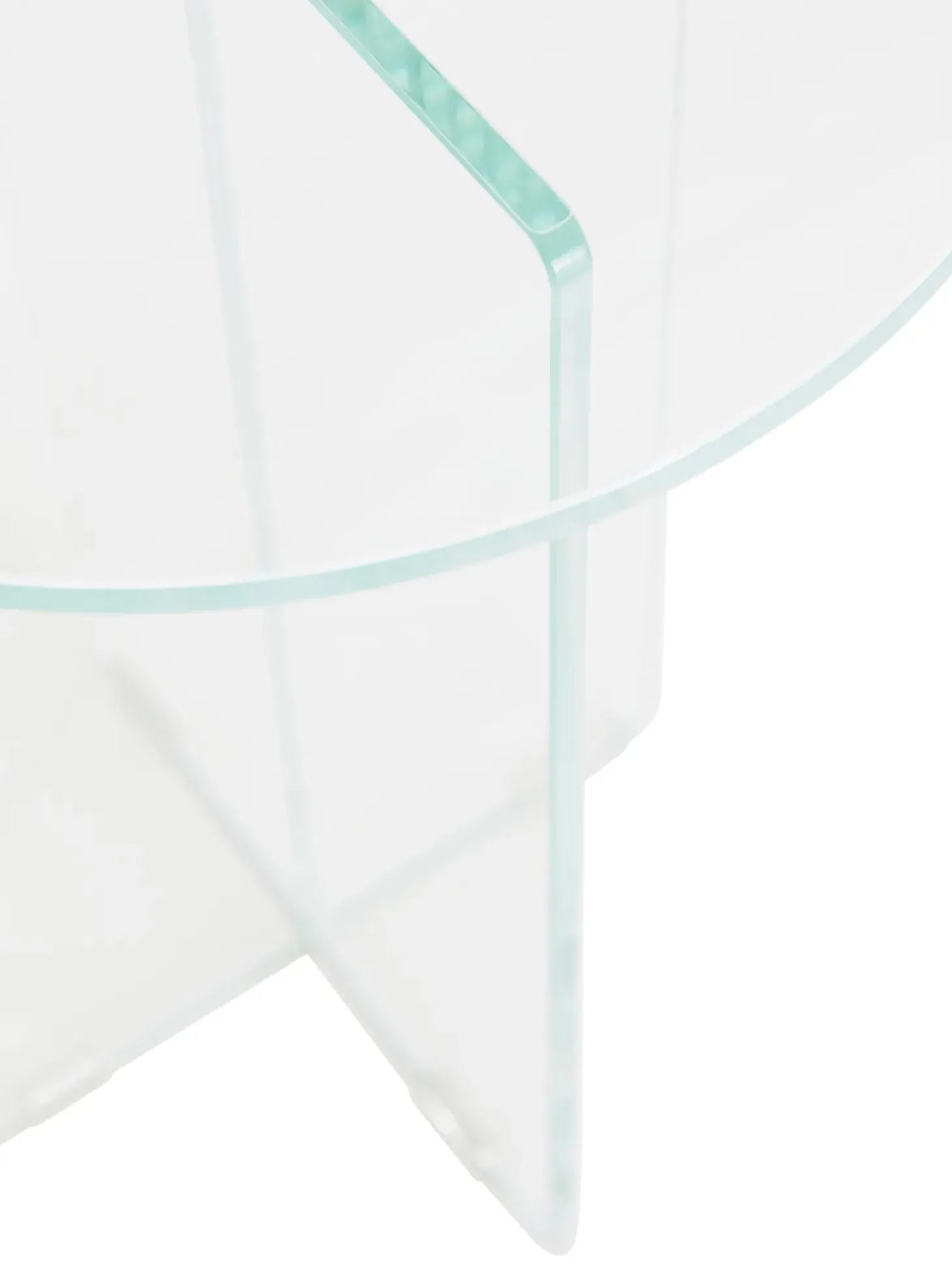 Mesa Auxiliar Redonda Iris, Tablero De Vidrio