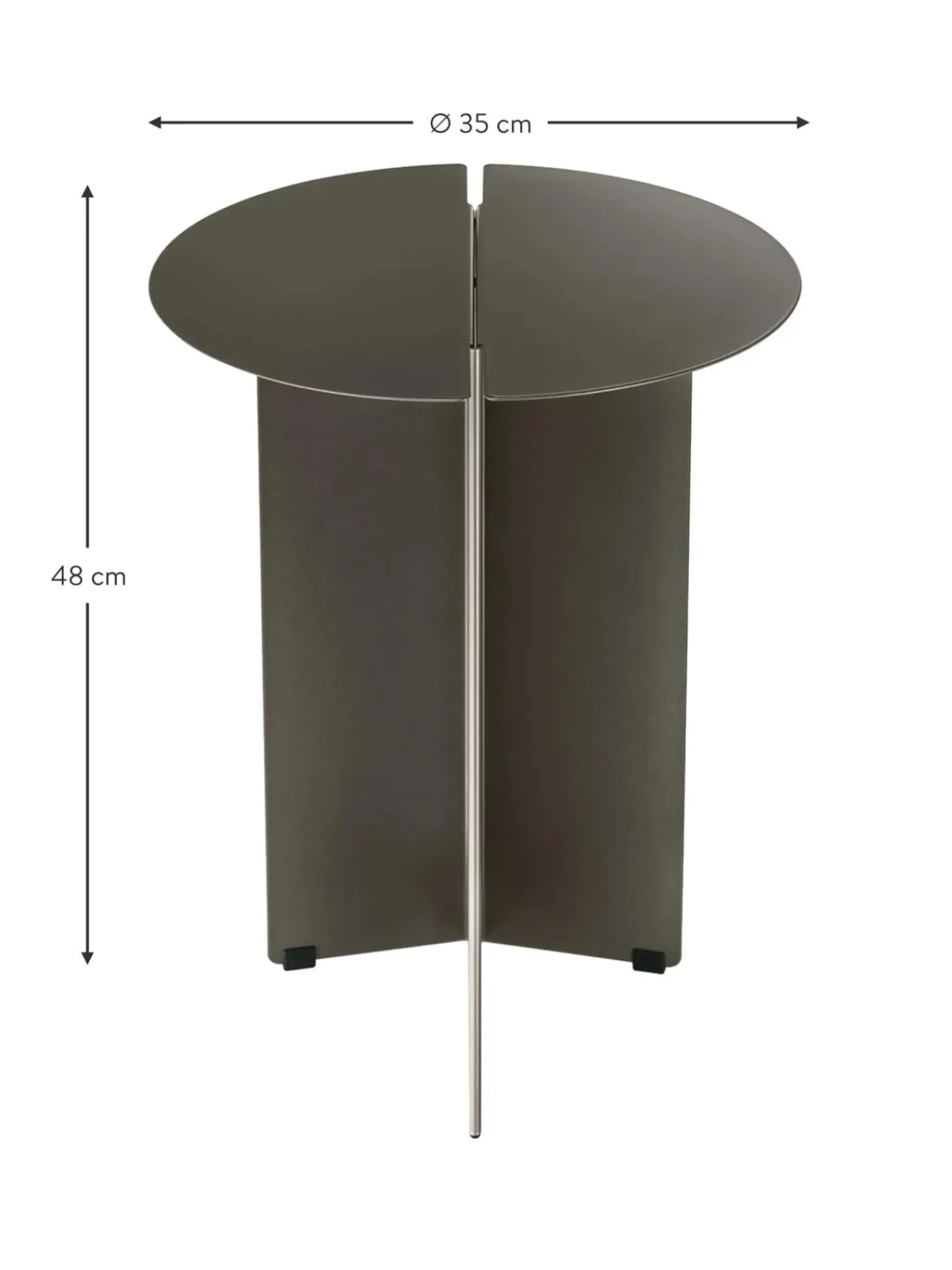 Mesa Auxiliar Redonda Oru, Look Vintage