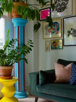 Mesa Auxiliar Redonda Zig Zag