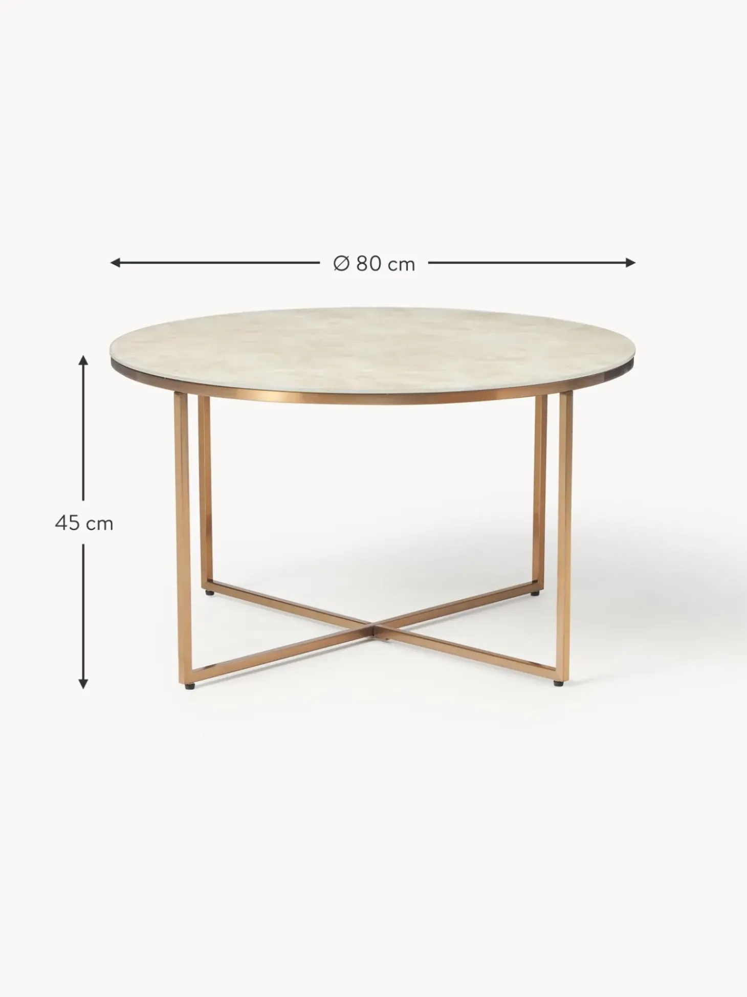 Mesa De Centro Antigua, Tablero De Vidrio En Aspecto Marmol