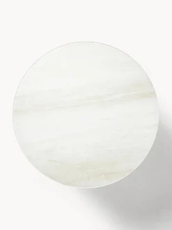 Mesa De Centro Antigua, Tablero De Vidrio En Aspecto Marmol