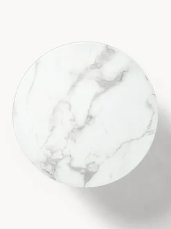 Mesa De Centro Antigua, Tablero De Vidrio En Aspecto Marmol