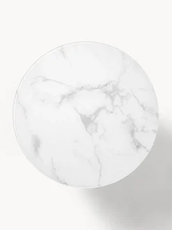 Mesa De Centro Antigua, Tablero De Vidrio En Aspecto Marmol