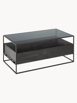 Mesa De Centro De Madera Con Cajones Theodor