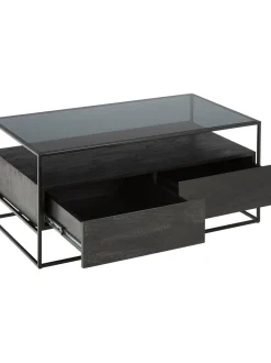 Mesa De Centro De Madera Con Cajones Theodor