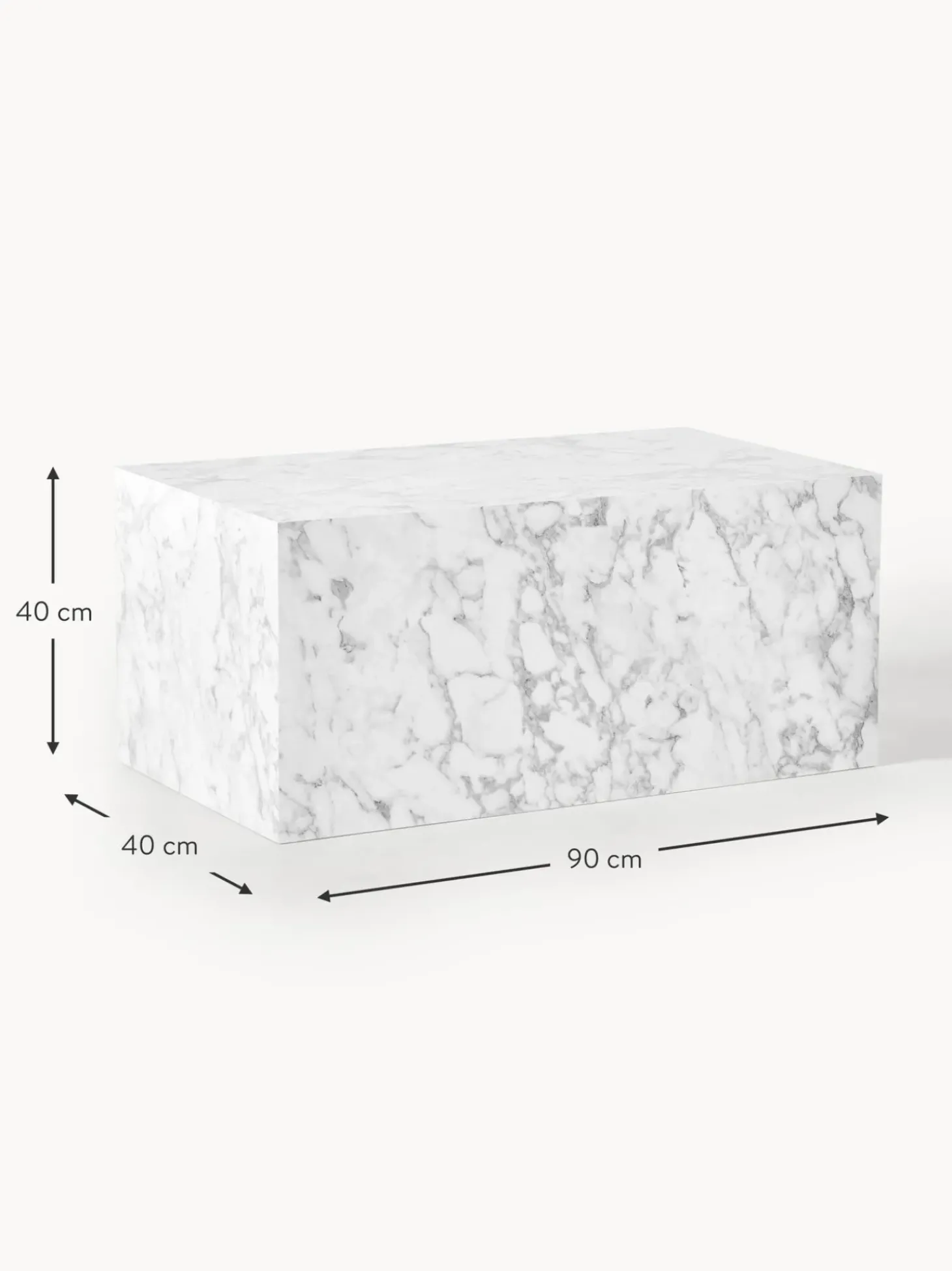 Mesa De Centro En Look Marmol Lesley